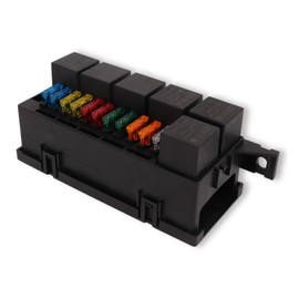 Waterproof Relay Fuse Box,12V 40A 5 Pins Relay Box Kit,Fuse Relay Box 6 Relay 11 ATC ATO Fuse Waterproof Relay Block Box for Car Yacht Boat