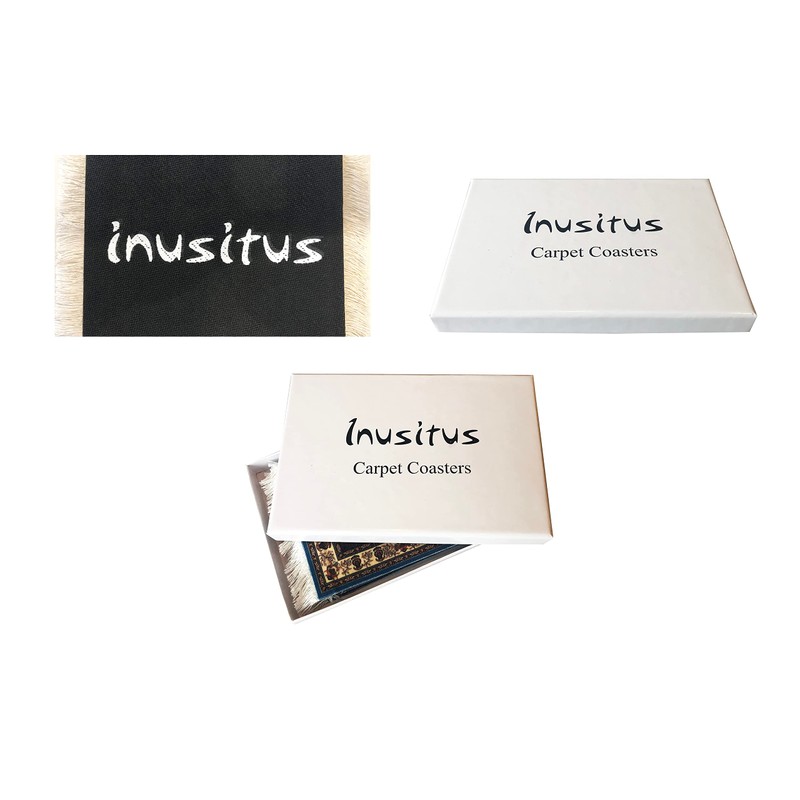 Set of 4 Rug Table Coasters – Oriental Design Fabric