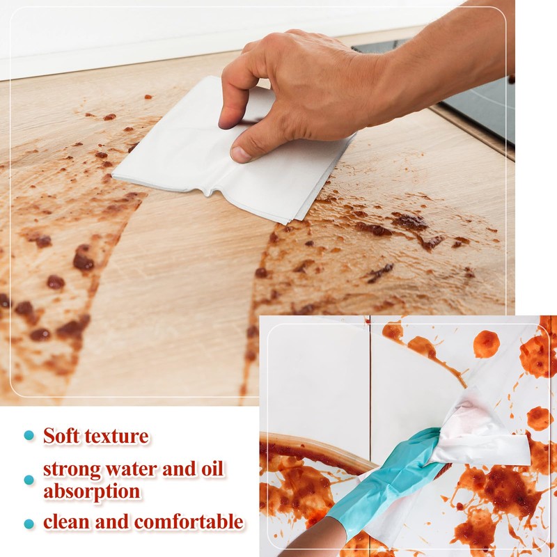 Tranqun 200 Pcs Disposable Microfiber Cleaning Cloth Bulk 12 x