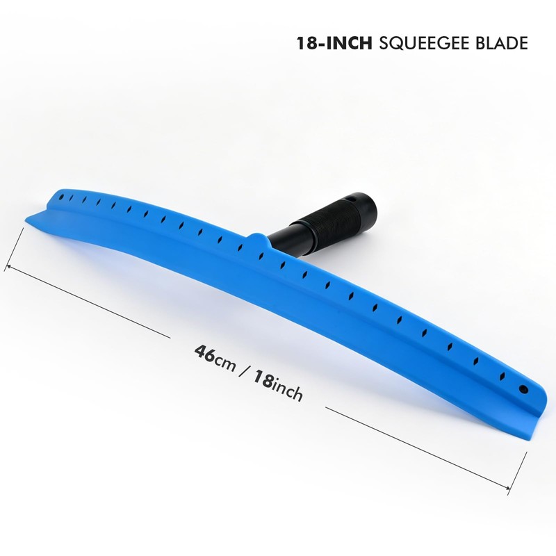 FOSHIO Window Squeegee with 18-Inch Large TPU Blade, All-Purpose Shower