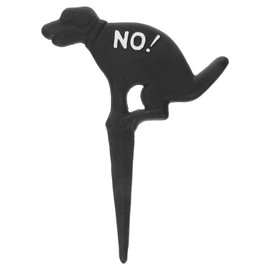 Mikikit Cast Iron Yard Sign: No Pooping Yard Sign Stake - No Pooping Dog Stake for Outdoor Lawn and Garden, Keep Your Dog Off Grass