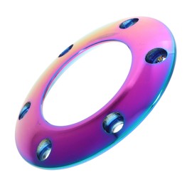 Mikinona Colorful Steering Wheel Horn Button Cover Eye Catching Speaker Spacer Ring for Car Steering Wheel Quick Installation Stylish Design for Enhanced Driving Safety and Fun