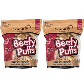Frankly 2 Pack of Venison Beefy Puffs Dog Treats, 5 Ounces Each, Made in The USA