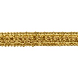 DÉCOPRO 13.5 Yards of 1/2 inch Basic Trim Decorative Gimp Braid, Style# 0050SG Color: Light Gold - B7, (41 Ft / 12.5 Meters)