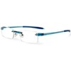 Visualites 1 Sky Blue 1.00 Power Lightweight Rimless Reading Glasses