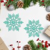 Luxtea 4''/10cm Sparkling Glittered Plastic Snowflake Ornaments Christmas Tree Decorations(30ct,