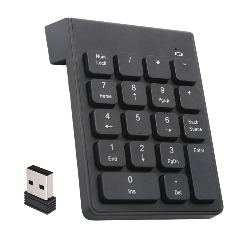 18 Keys Wireless Numeric Keypad 2.4G Portable Ergonomic Mini Numpad