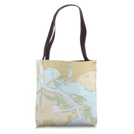 Nautical Chart - Houston Ship Channel Tote Bag