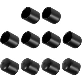 Boxonly Rubber End Caps 18 mm ID Vinyl Round End Cap Cover Screw Thread Protector Vinyl Bolt Screw Cover Caps Rubber Screw Caps Rubber Bolt Covers Caps Pack of 10