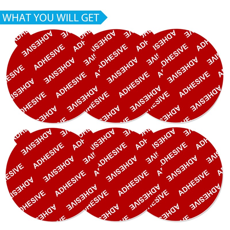 PKYAA Dashboard Pad Mounting Disk Sticky Adhesive Replacement Kit, 6pcs