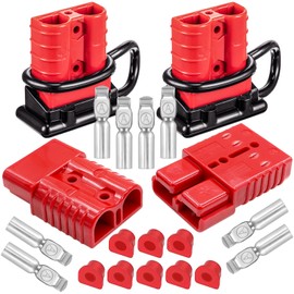 Eoppen 4Pcs 175Amp Battery Quick Connect/Disconnect, 2-4 Gauge Wire Harness Plug Kit 12V-36V Battery Cable Connector for RV Winch Trailer