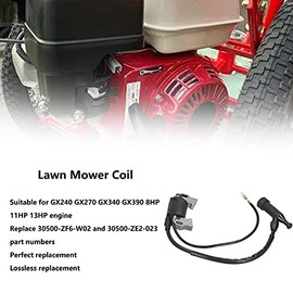 Bobina de Encendido GX390 con Bujía E Interruptor de Encendido/apagado, Piezas de Repuesto de Montaje para Motor GX240 GX270 GX340 GX390 8HP 11HP 13HP