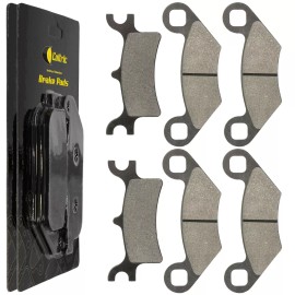 Caltric Brake Pads for Polaris Scrambler 500 4X4 2005 06 07 08 09 10 11 12 Front Rear