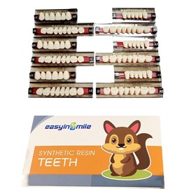 Dientes Falsos De Resina Acrílica, Dentadura Postiza Sintética, Dientes De Resina, Dientes Completos, 84 Piezas/Caja Para Reemplazo De Fiesta De Halloween (A2)