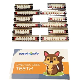 Dientes Falsos De Resina Acrílica, Dentadura Postiza Sintética, Dientes De Resina, Dientes Completos, 84 Piezas/Caja Para Reemplazo De Fiesta De Halloween (A2)