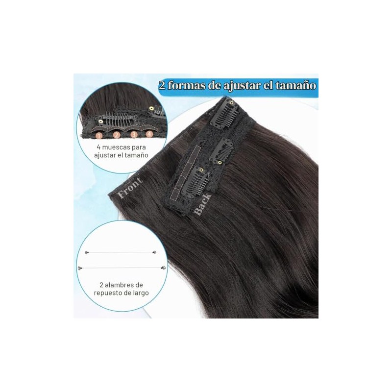Extensiones de Cabello Natural Ondulado, Extensión de Liga