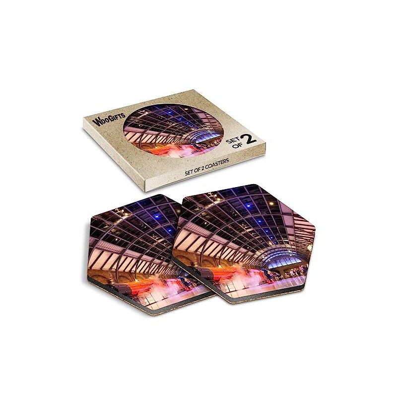 2 x Hexagon Coasters - GWR 5972 Steam Train Station