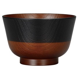 Cano 74529 Japanese Traditional Color Lacquer Soup Wan, 11.2 fl oz (330 ml), Jet Black