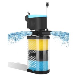 AquaMiracle Aquarium Filter 3-Stage in-Tank Filter Internal Fish Tank Filter ...