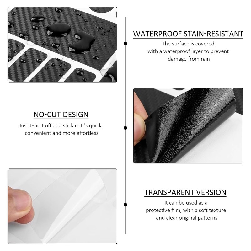 EOWVISN 3 Sets Of Bicycle Frame Protective Film, Bicycle Scratch-Resistant