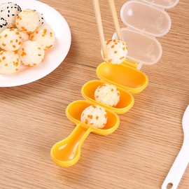 Rice Ball Shaker Mold with Spatula - DIY Sticky Rice Molds Large Ball Mold Kitchen Tool Rice Ball Maker Shake with Mini Rice Scoop -Mini Rice Ball Maker Shaker Musubi Onigiri Mold Rice Baller