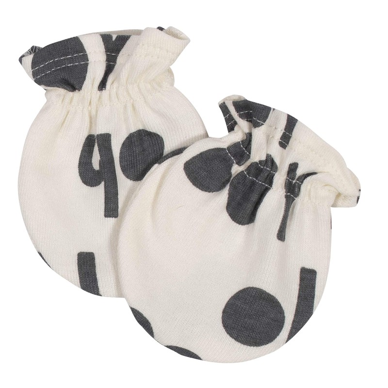 Grow by Gerber - Manoplas para bebés (4 unidades), Gris/Marfil/Naranja,