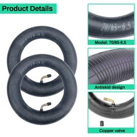 ESCKW 70/65-6.5 Inner Tube Tire Tube for Electric Scooter, 70/65-6.5 Heavy Duty Inner Tube Replacement for Electric Scooter 10 Inch Tires (2PCS)