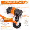 RUHUO Synthetic Winch Rope Kit, 1/4" x50' Winch Cable with