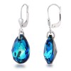 Schöner-SD 925 Silver Drop Earrings Crystal, Silver