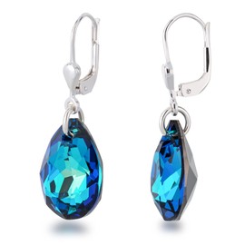 Schöner-SD 925 Silver Drop Earrings Crystal, Silver