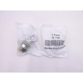 Perma Cast 2 Pack Perma-Cast Bolt Vinyl Rope Eye Chrome-Plated Bronze 1-1/2" PI-72B