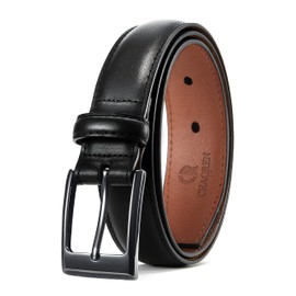 CHAOREN Leather Belts for Men - Mens Leather Belts 1 1/8" for Suits - Fashion Designs for Business Dress and Casual Jeans