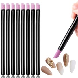UEAVOID 8er-Pack Doppelköpfiges Nagelhautfeile Stein, Quarz Stift, Nagelfeile Stein, Quarzstein Nagelfeile, Nagelhautschieber, Nagel Schleifstift, Stein Nagelfeile Stift, Nagelschleifstifte