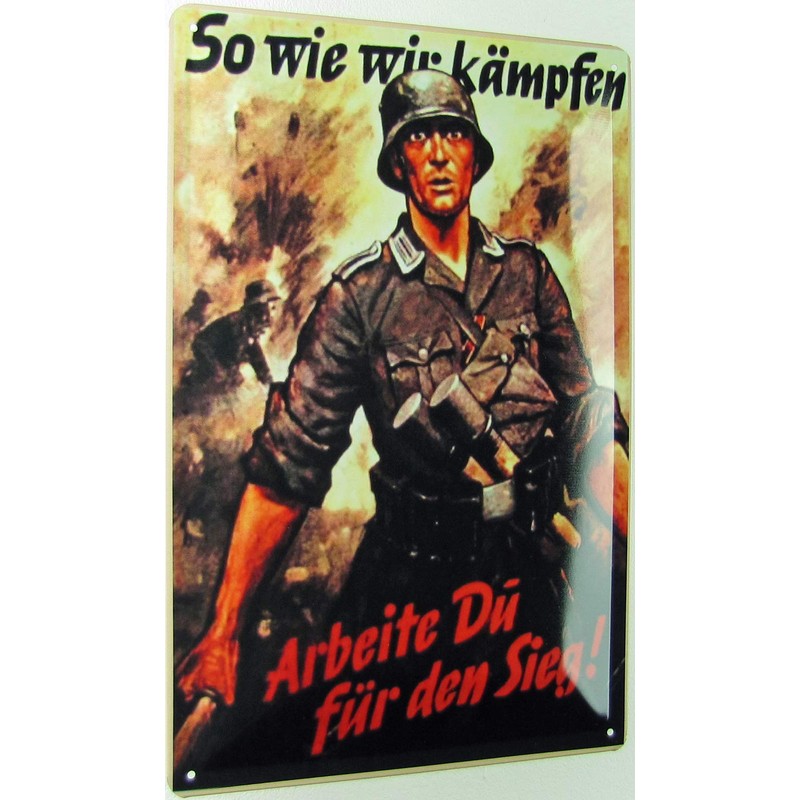 Tin Sign 20 x 30 cm Curved Soldier Infantry So