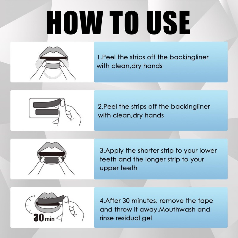 14 Strips Teeth Whitening Strips, Teeth Bleaching Strips, Whitening Teeth,