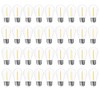 Jslinter S14 LED Bulbs, 50-Pack, 1W Energy-Efficient Outdoor String Lights,