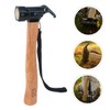 OSALADI Hexagonal Hammer Portable Outdoor Tool Axe Nail Puller for