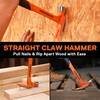 Jorgensen 22 oz Framing Hammer, Straight Claw Hammer with Magnetic
