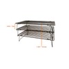 Sunflair Professional Grade 3 Tier Cross Grid Cooling Rack (set