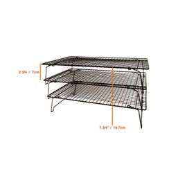Sunflair Professional Grade 3 Tier Cross Grid Cooling Rack (set of 3)
