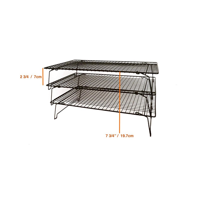 Sunflair Professional Grade 3 Tier Cross Grid Cooling Rack (set