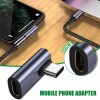 Universal 90 Degree USB-C Male to USB-C Female Adapter Data