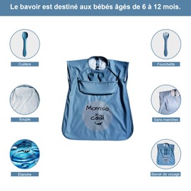 Mess-Free Baby Feeding Set – Waterproof, BPA-Free Baby Bib & Soft Silicone Utensils | Fun, Easy-Clean Bib, Spoons & Forks | Perfect for First-Time Parents & Baby Showers!