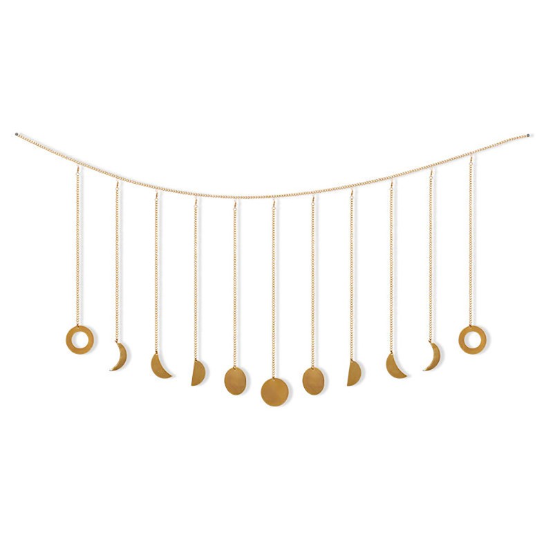 Moon Phase Garland Hanging Moon Phase Decoration Lunar Wall Ornaments