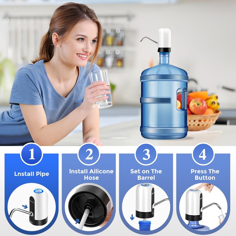 Automatic Water Dispenser, USB Charging Distributor, Removable and Convenient for
