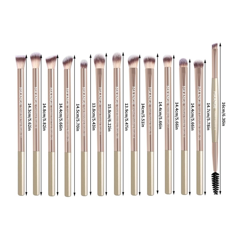 MAANGE 13 Pcs Makeup Brushes with Bag, Multi-functional Eye Makeup
