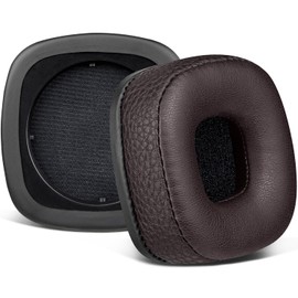 SOULWIT Replacement Ear Pads Cushions for Marshall Major I/II/III/IV/V ANC Bluetooth Wireless/Wired Headphones, for Marshall Major 1/2/3/4/5 Headset, Earpads with Soft Protein Leather - Dark Coffee