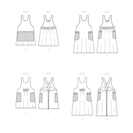 McCall's SEWING PATTERN Apron Women Full Arts Crafts - Smock Plus Size Large Pockets 8308