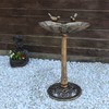 CLGarden 1552 Bird Bath VGT4, with Two Decorative Birds on