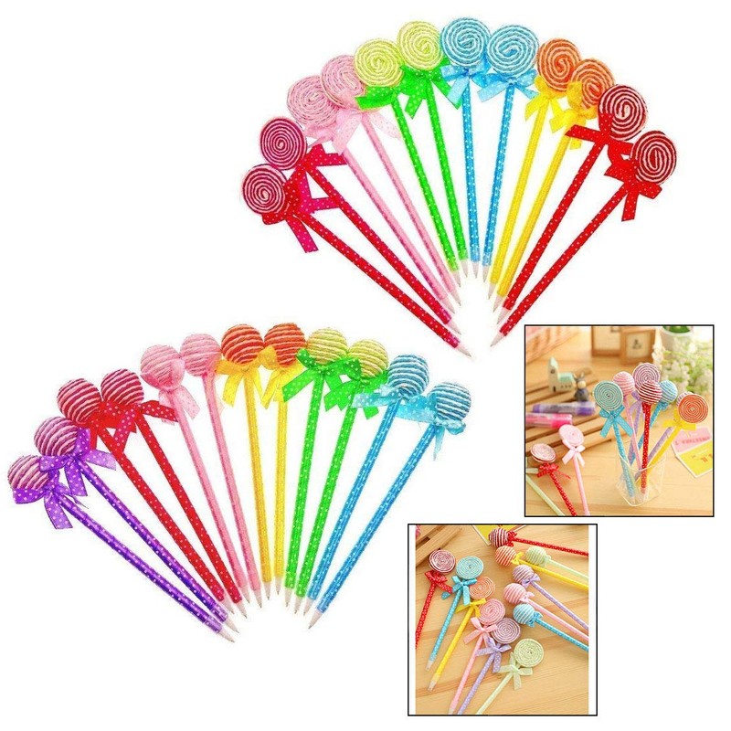 Xrten Lollipop Pen Set, Ballpoint Pen Set for Children, Pencil